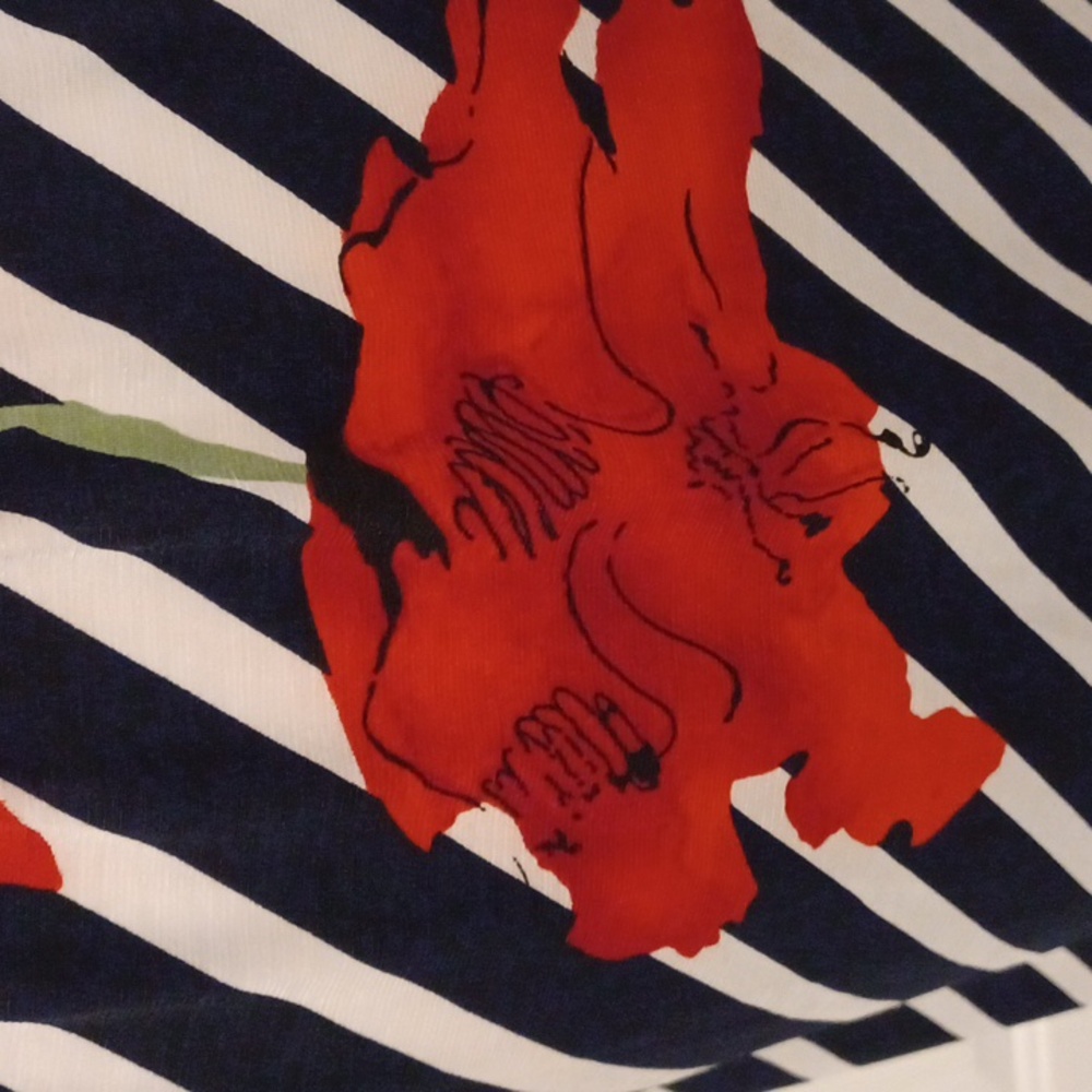 4/$60 Long Red, Blue & White Floral Dress - Size Small - Picture 5 of 9